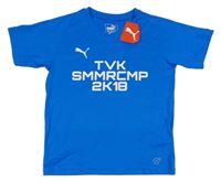 Modré sportovní tričko s nápisem Puma