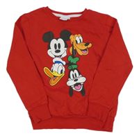 Červená mikina s Mickeym a kamarády Disney