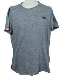 Pánské šedé melírované tričko Superdry 