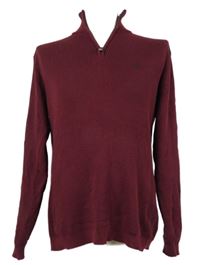 Pánský vínový svetr s límečkem Kensington 