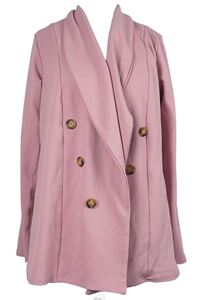 Dámský růžový blejzr s knoflíky 