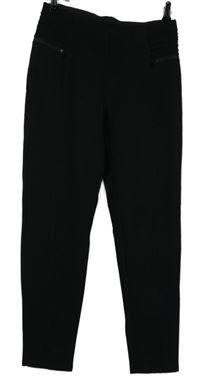 Dámské černé tregíny s falešnými kapsami C&A