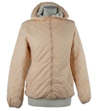 Dámská světlerůžová šusťáková zateplená bunda s kapucí Future 