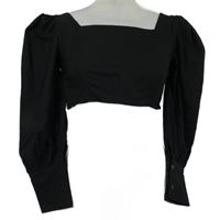 Dámská černá crop halenka 