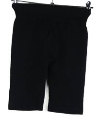 Dámské černé elastické sportovní bezešvé kraťasy 