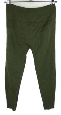 Dámské khaki sportovní legíny