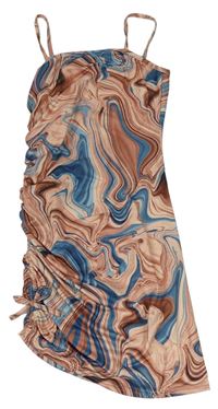 Růžovo-modré vzorované šaty Shein