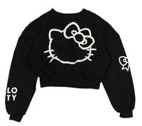 Černá crop mikina s Hello Kitty H&M