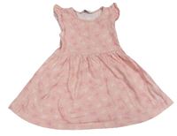 Světlerůžové bavlněné šaty se srdíčky Primark