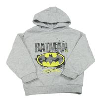 Světlešedá melírovaná mikina s Batmanem a kapucí Primark