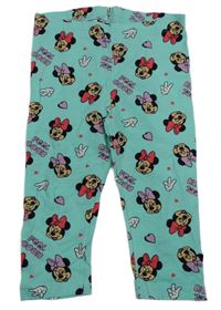 Pomněnkové capri legíny s Minnie Disney