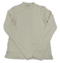 Smetanové žebrované triko C&A