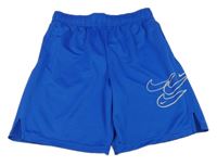 Modré sportovní funkční kraťasy s logem Nike