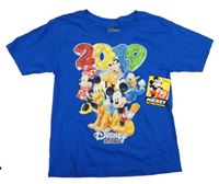 Nové - modré tričko s Mickey Mousem