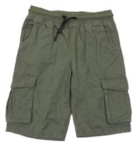 Khaki cargo riflové kraťasy Chapter young