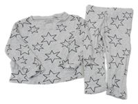 Šedé melírované pyžamo s hvězdami Primark