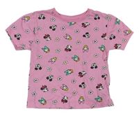 Růžové tričko s Minnie a Daisy Disney