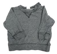 Šedo-černá melírovaná mikina H&M