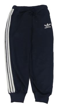 Tmavomodré sportovní tepláky Adidas