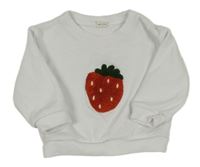 Bílá mikina s jahodou 