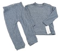 Nové - 2set - Světlemodré úpletové triko + tepláky George