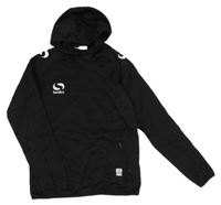 Černá sportovní funkční mikina s logem a kapucí Sondico