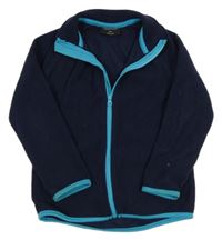 Tmavomodrá fleecová propínací mikina 