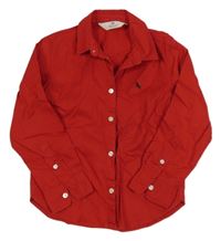 Červená košile s výšivkou H&M