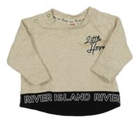 Světlebéžová melírovaná mikina s nápisem River Island