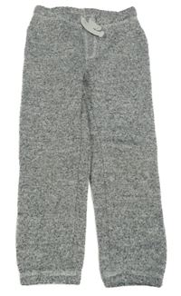 Šedé melírované pletené tepláky lupilu