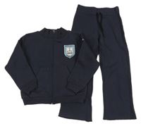 2set - Tmavomodrá tepláková souprava s nášivkou 