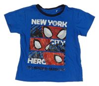 Modré pyžamové tričko se Spidermanem 