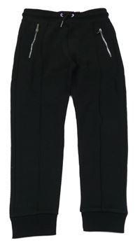 Černé vzorované tepláky se zipy  F&F