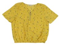 Žlutá květovaná halenka H&M