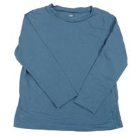 Modrošedé triko H&M