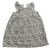 Béžovo-hnědé vzorované bavlněné šaty H&M