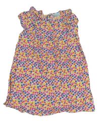 Bílá halenková tunika s kytičkami Primark 