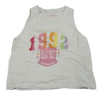 Bílý crop top s číslem Primark 