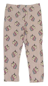Světlerůžové legíny s jednorožci Primark