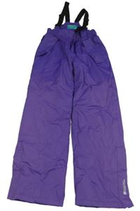 Fialové funkční šusťákové oteplovačky s odepínacími kšandami Mountain Warehouse