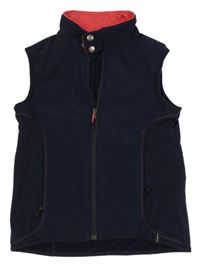 Tmavomodrá softshellová jezdecká vesta Decathlon