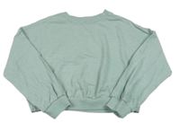 Světlezelená ovesize crop mikina Next