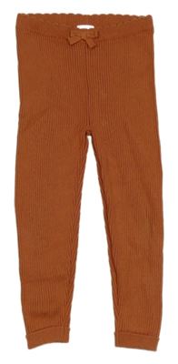 Rezavé žebrované pletené kalhoty George