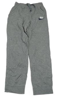 Šedé melírované tepláky s logem Nike