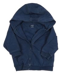 Tmavomodrá propínací mikina s kapucí M&S