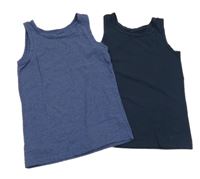 2x - Tmavomodré + modré tílko Manguun