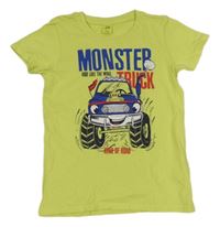 Citrónové tričko s monster truckem Kiki&Koko