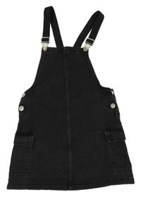 Tmavošedé laclové riflové cargo šaty C&A