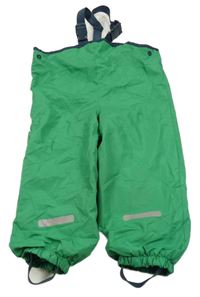 Zelené šusťákové laclové podšité kalhoty Impidimpi