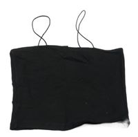 Černý crop top se špagetovými ramínky New Look